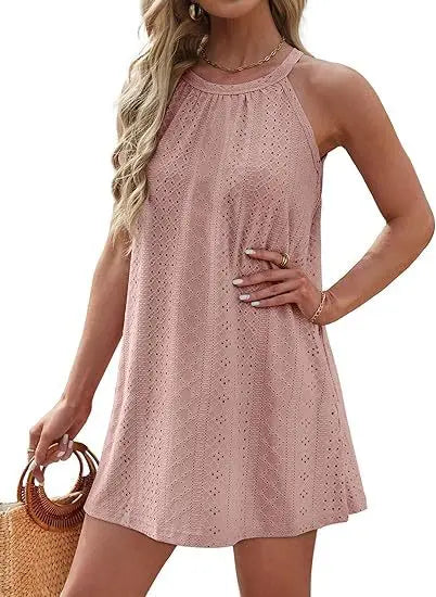 Pastel jurk met een elegante pasvorm