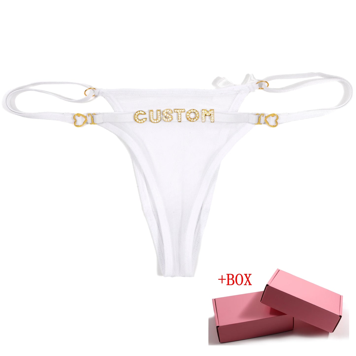 String met bloemendesign en naam – Romantische en unieke lingerie