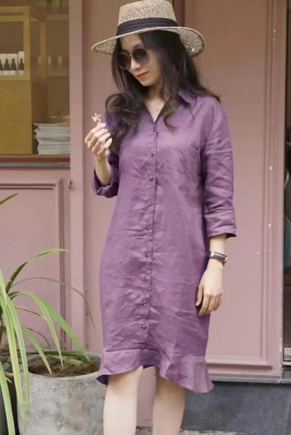 Pastel jurk met een elegante pasvorm