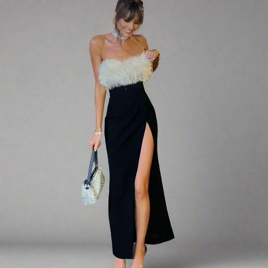 Pastel jurk met elegante details