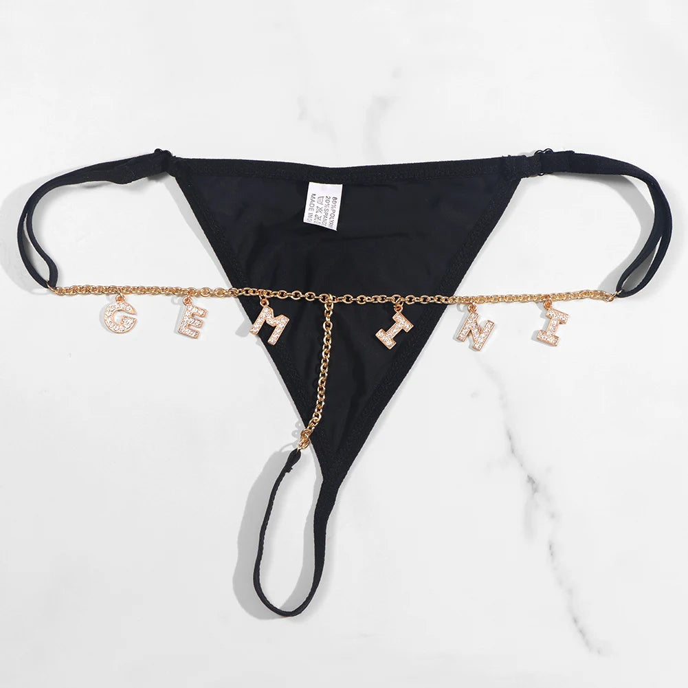 Moderne string met naam – Eigentijdse en trendy uitstraling