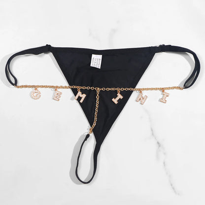Moderne string met naam – Eigentijdse en trendy uitstraling