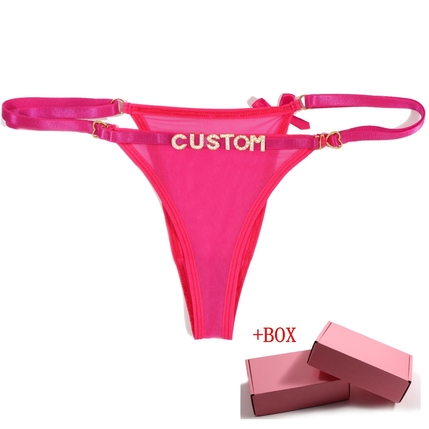 String voor vrouwen met naam – Op maat gemaakte lingerie