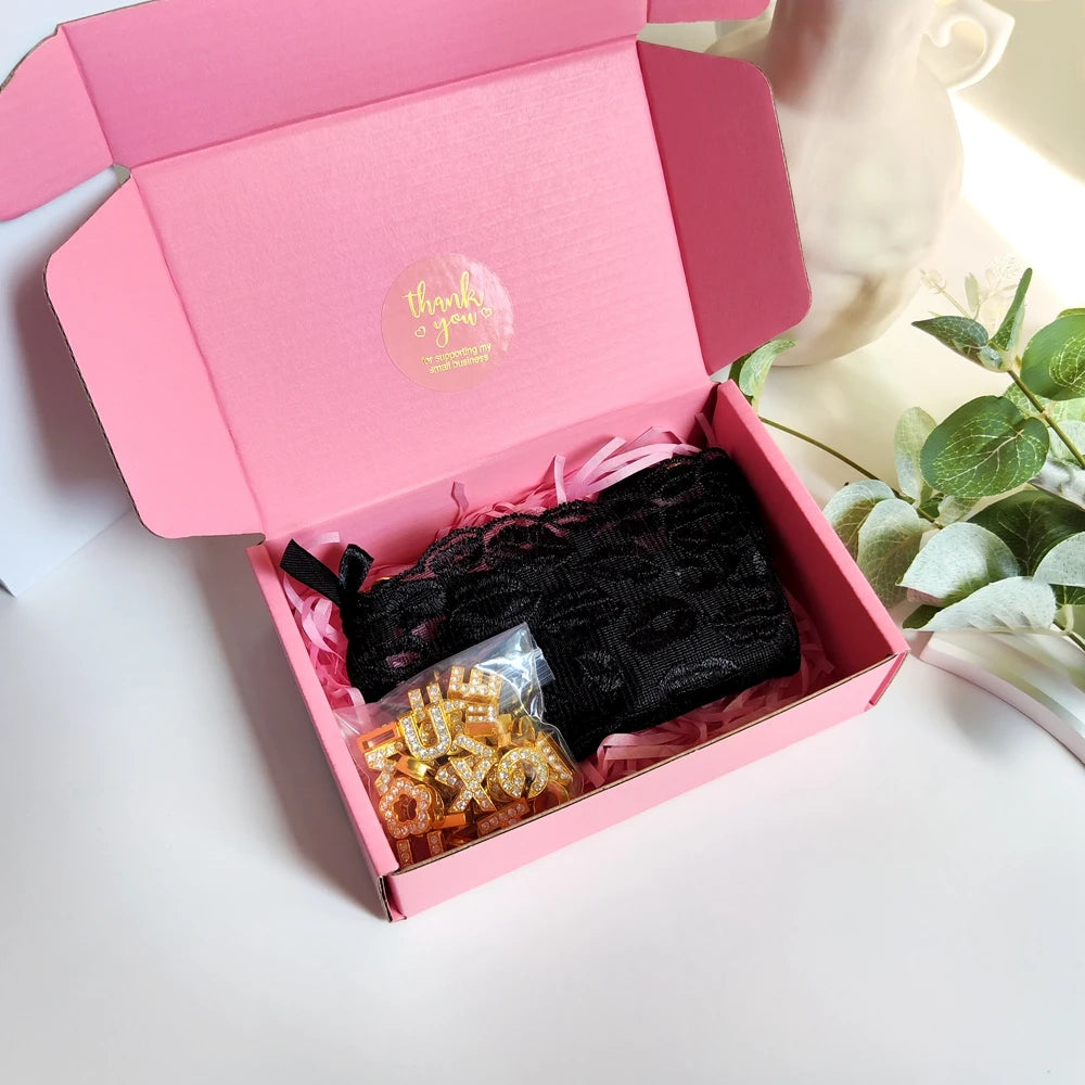 String met initialen in gouden opdruk – Luxe en opvallend