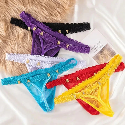 Tweedelige lingerie set met naam – Gepersonaliseerde string en top