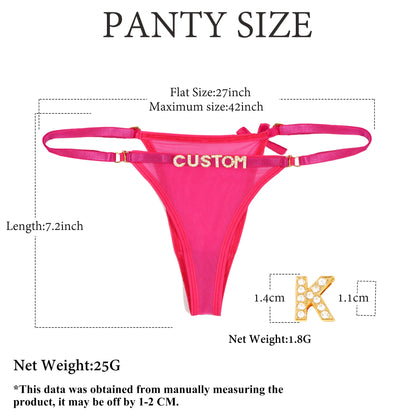 Satijnen string met naam – Luxe en sensuele lingerie