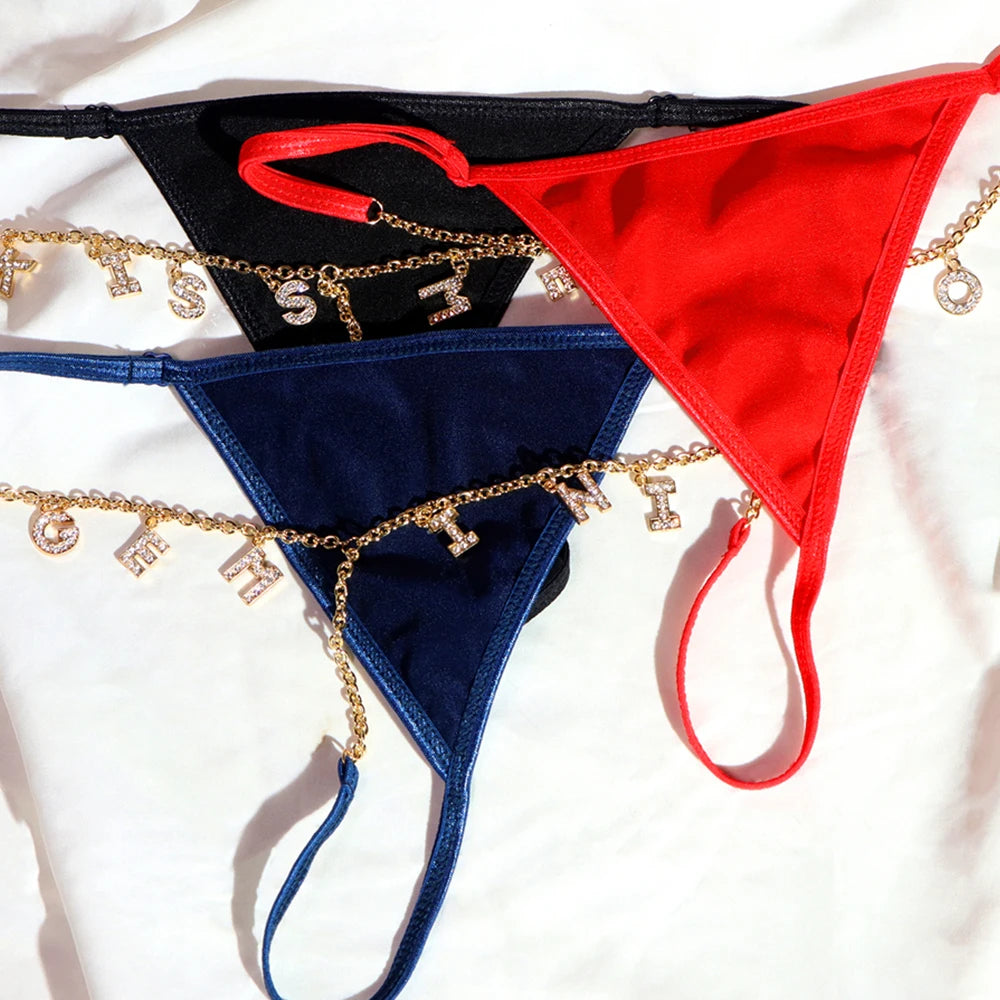 Comfortabele katoenen string met naam – Zacht en ademend