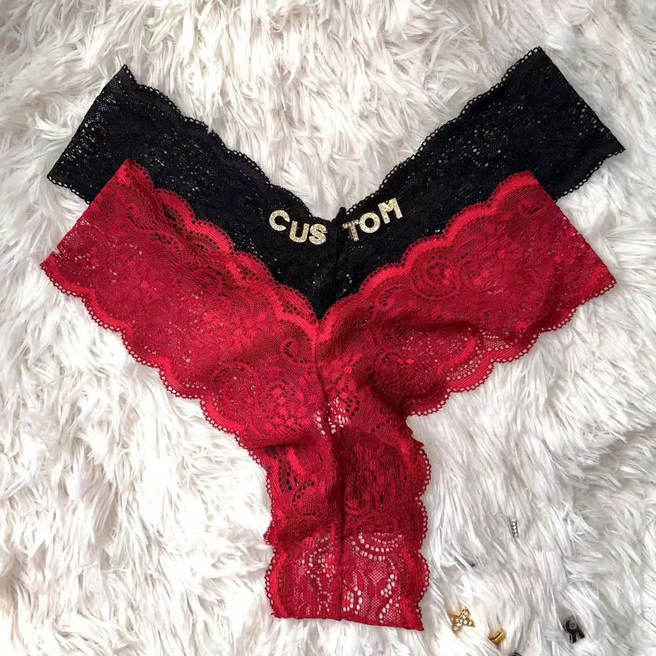 String voor vrouwen met naam – Op maat gemaakte lingerie