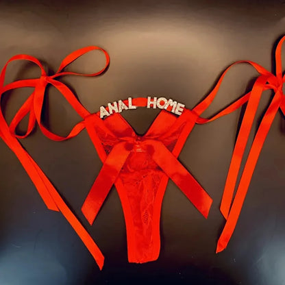 Comfortabele katoenen string met naam – Zacht en ademend