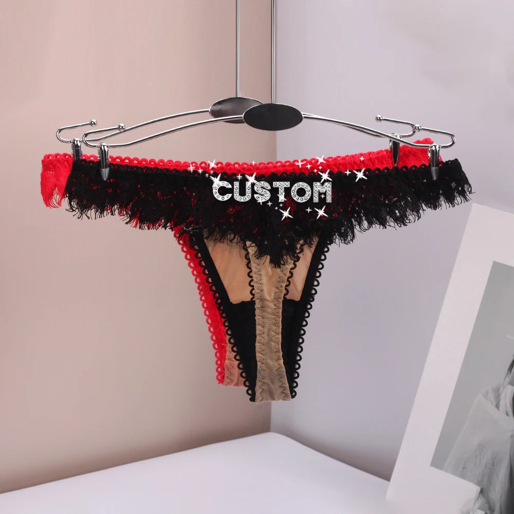 String met bloemendesign en naam – Romantische en unieke lingerie
