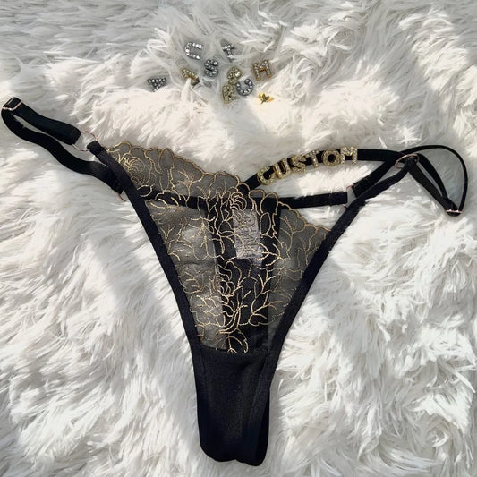 Katoenen string met persoonlijke opdruk – Comfortabel en stijlvol
