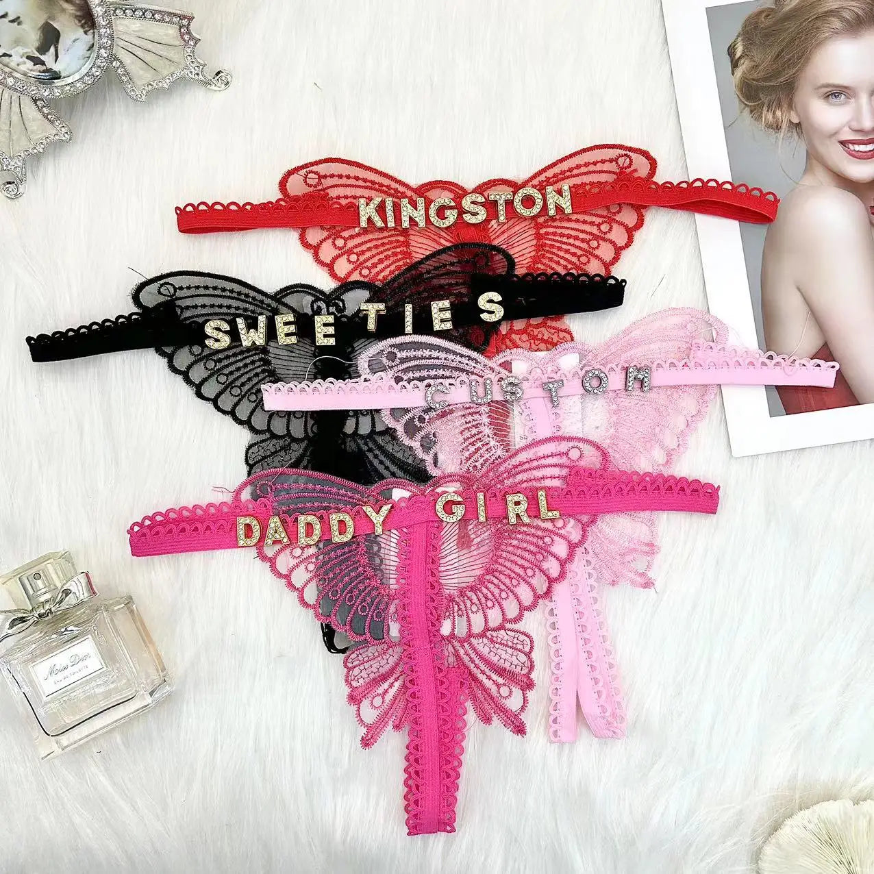 Gepersonaliseerde lingerie set – Passende string met eigen naam