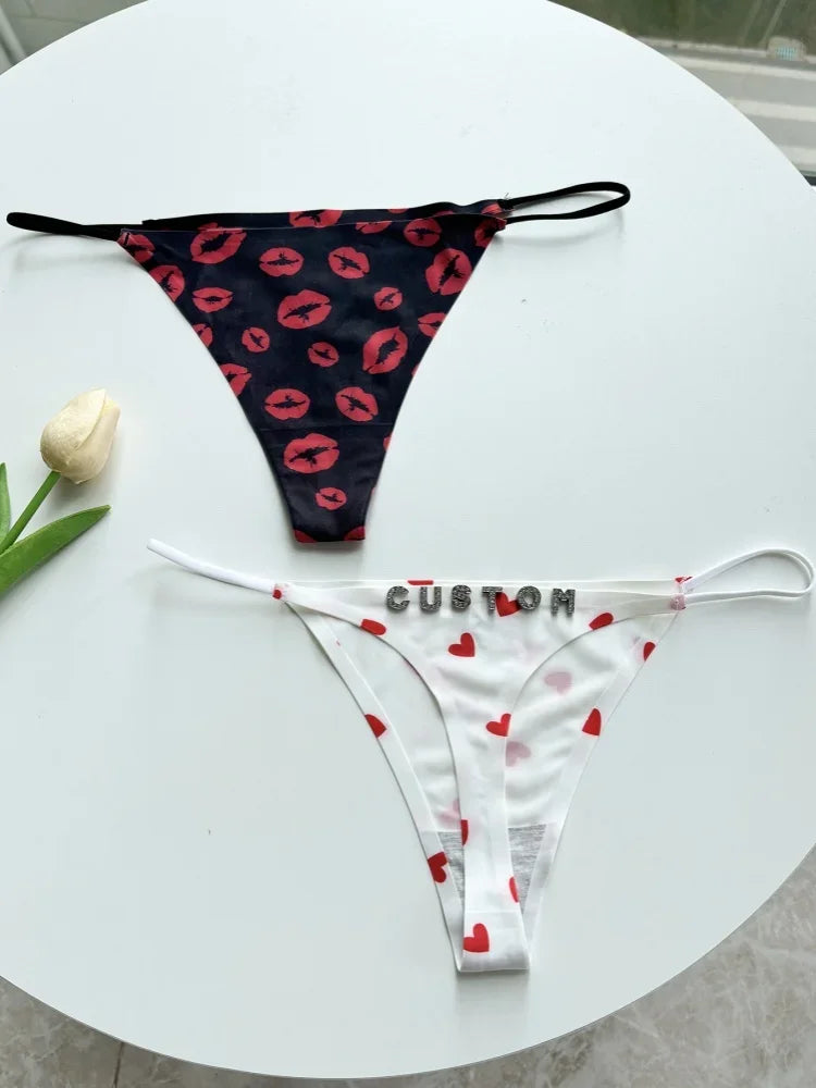 Gepersonaliseerde valentijnsstring – Romantische lingerie met naam