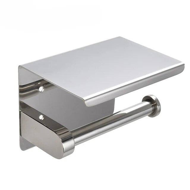 Adiform Rolhouder Wc Rolhouder - Toiletrolhouder met Plankje - 1 - Chroom – moloo.nl
