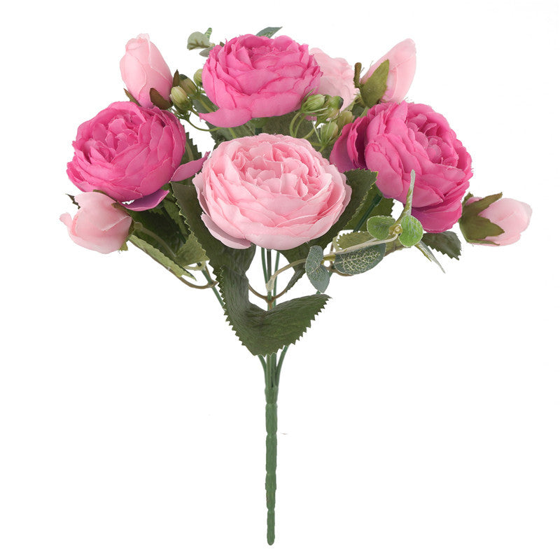 Zijde Bloemen - Boeketten Kunstbloem - Bloemen Zijden - Roze Mix