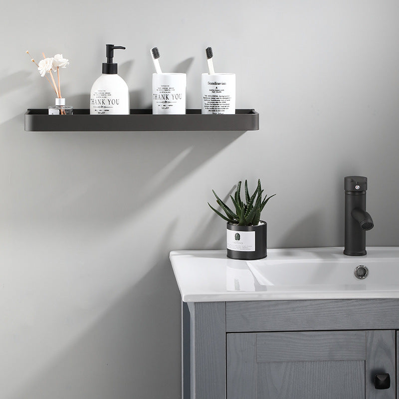 Euro Tische - Wandrek van 6 mm ESG-veiligheidsglas, perfect geschikt als badkamerplank/glazen plank voor badkamer, verschillende maten (25 x 25 cm, zwart