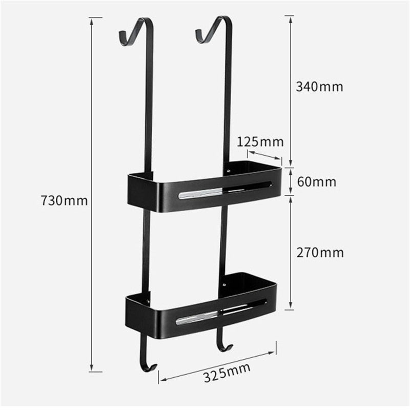 Doucherek Hangend Zwart Badkamer accessoires LOEBERS