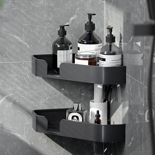 Doucheplanchet Zwart Set van 2 Stuks Doucherekjes Hoekrek douche