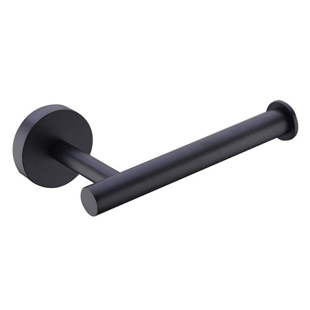 MOLOO Wc Rol Houder Toiletrolhouder Industrieel Hangende Wc Rolhouder – RVS – Matt Zwart - Rond