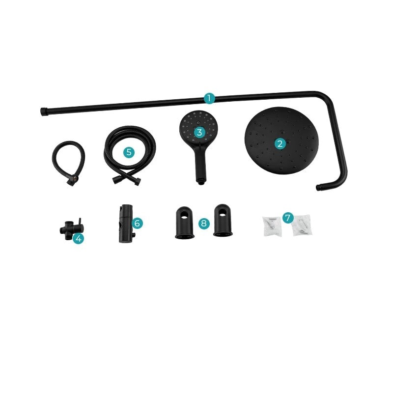 Zwart Douche Set Mat Zwart